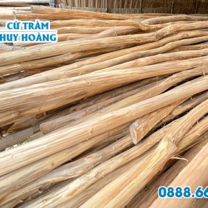 Cừ tràm lột vỏ trang trí