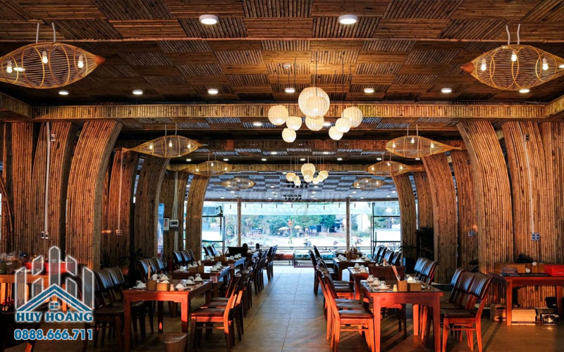 Thi công tre trúc cho nhà hàng