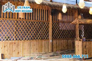Hướng dẫn cách ốp tre lên tường trang trí quán Cafe