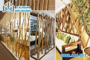 Vách ngăn bằng tre trúc đẹp