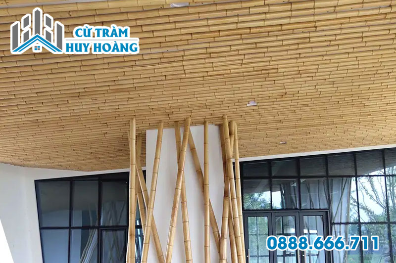 Nguyên liệu tre trúc ốp trần trang trí
